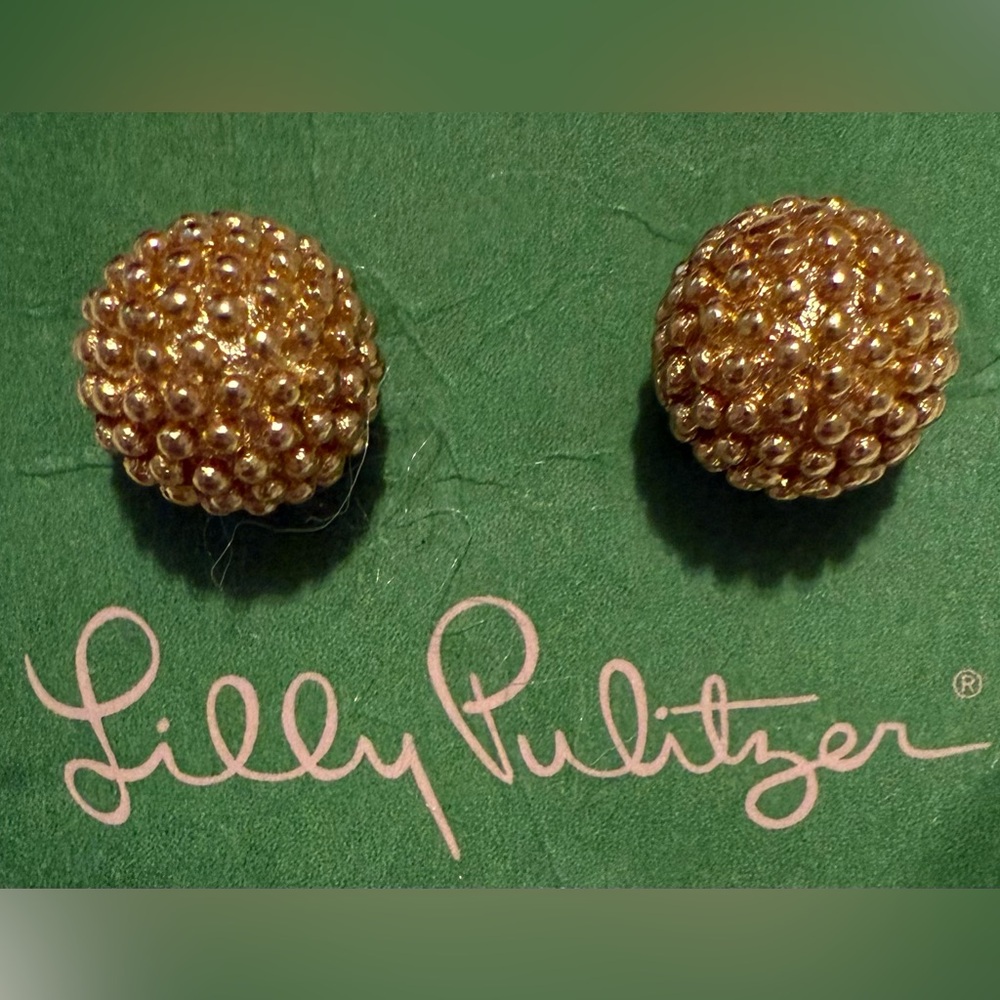 Lilly Pulitzer Textured Gold Earrings